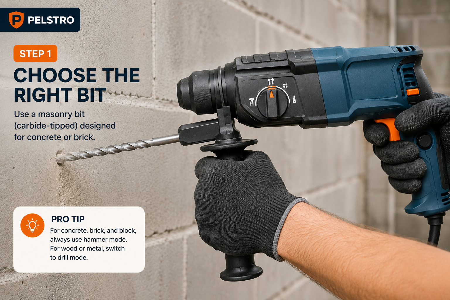 Choosing a carbide-tipped masonry bit for hammer drilling into concrete or brick