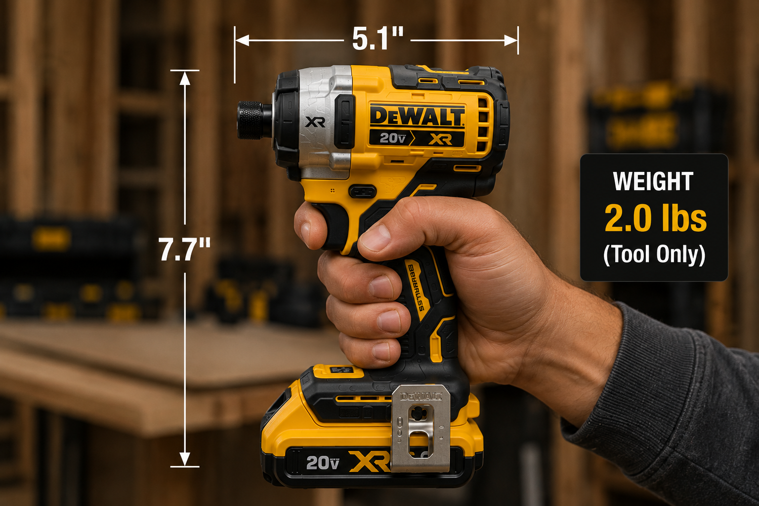 DeWalt DCF845 compact impact driver ergonomics and handling