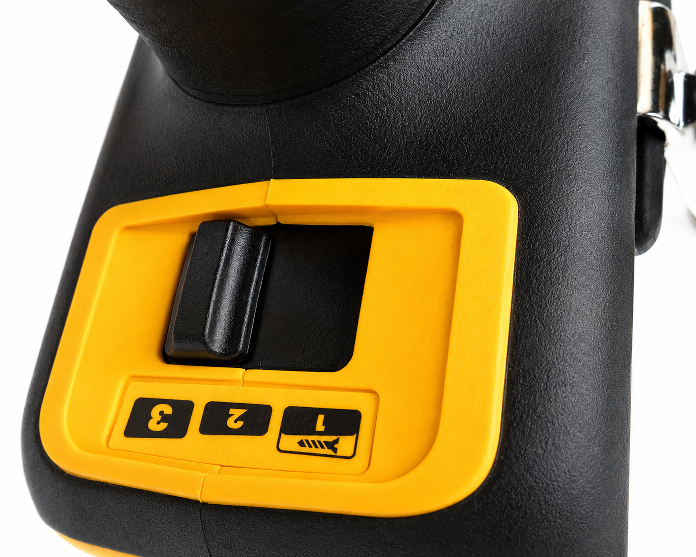 DeWalt DCF850 three-speed selector close-up