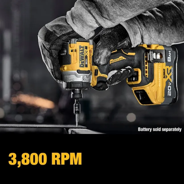 DeWalt DCF860 impact driver driving a fastener