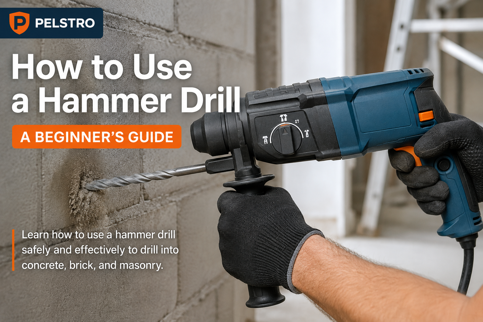 How to use a hammer drill - beginner drilling into concrete