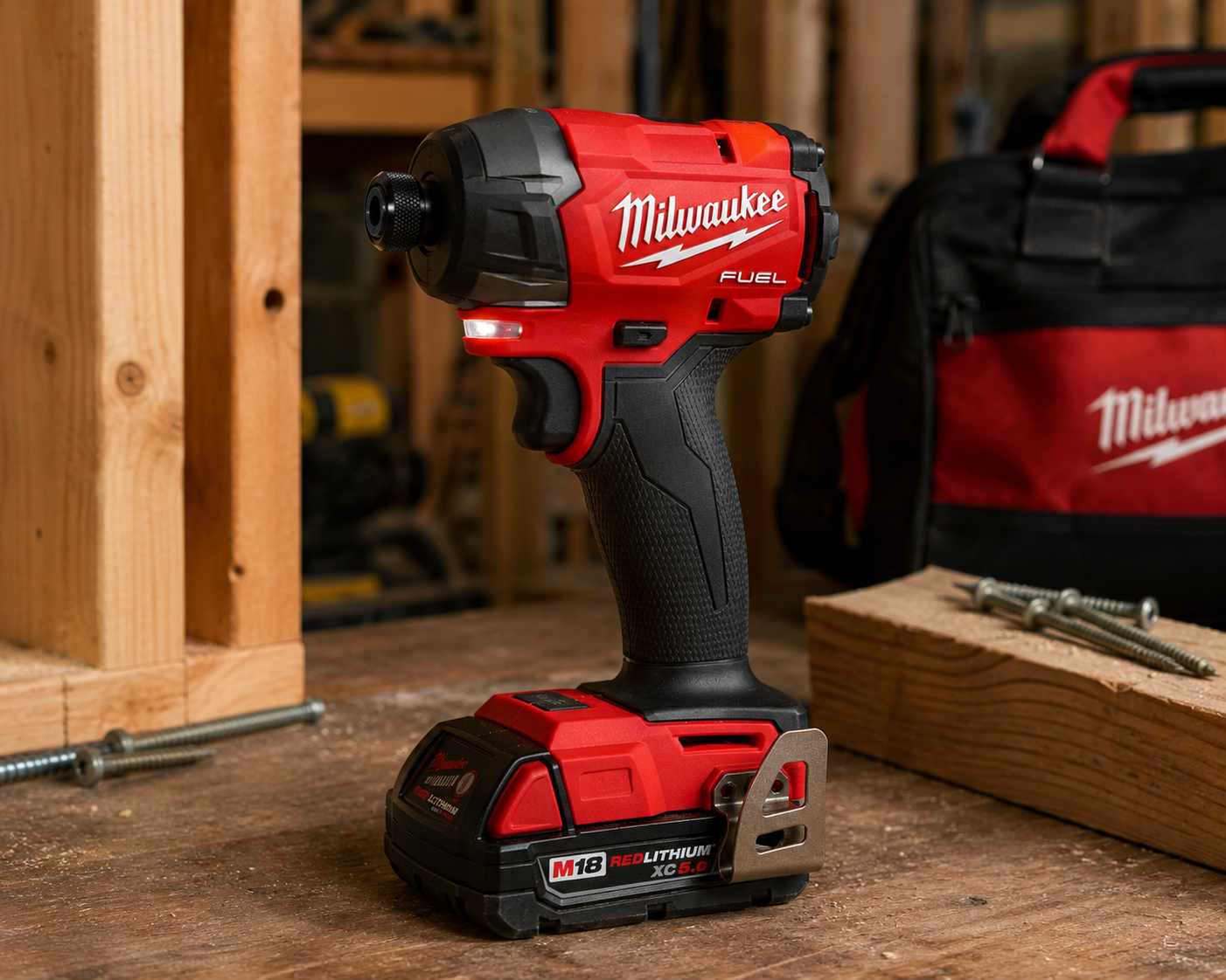 Milwaukee 2953-20 compact size and ergonomics in a tight workspace