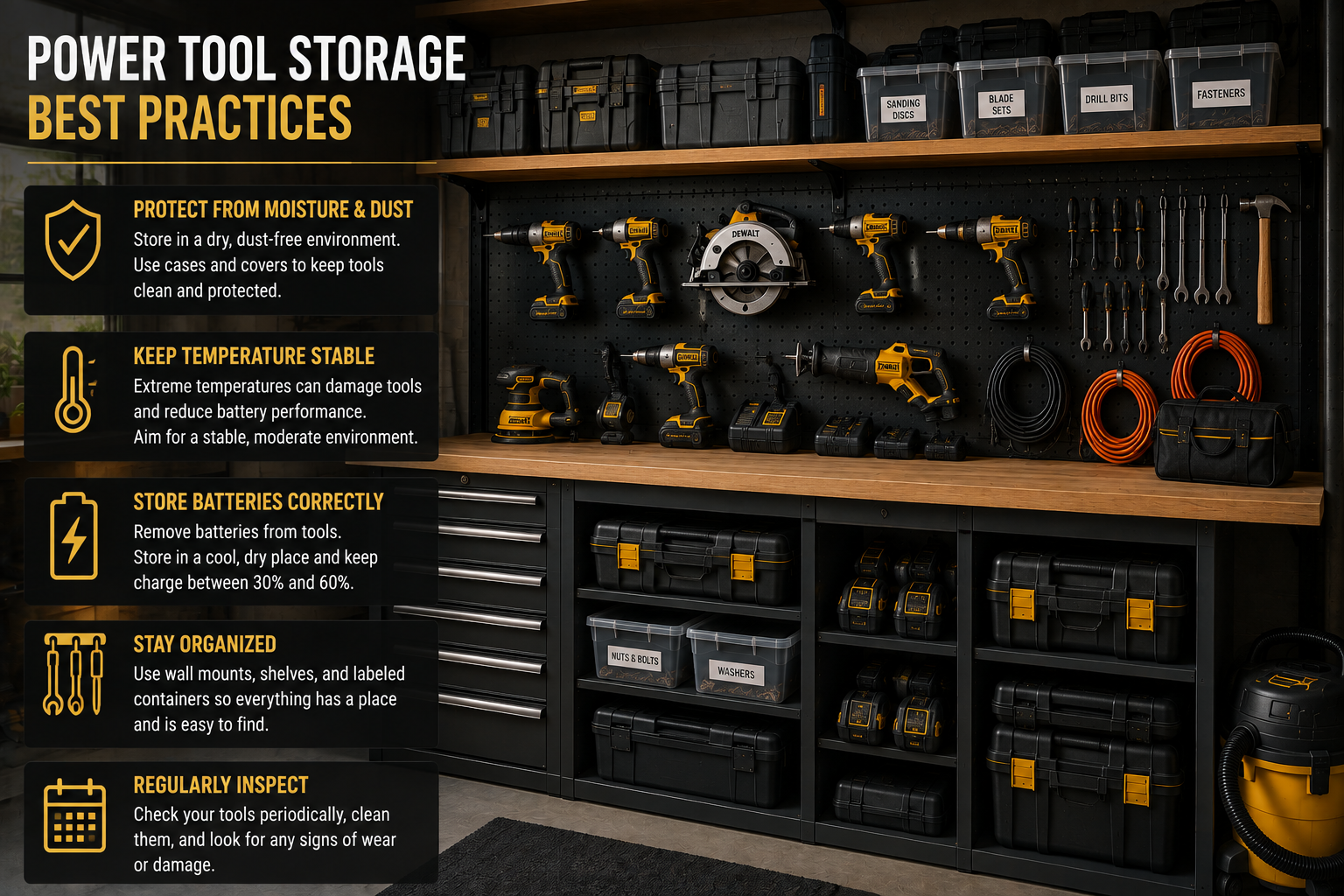 Power tool storage best practices