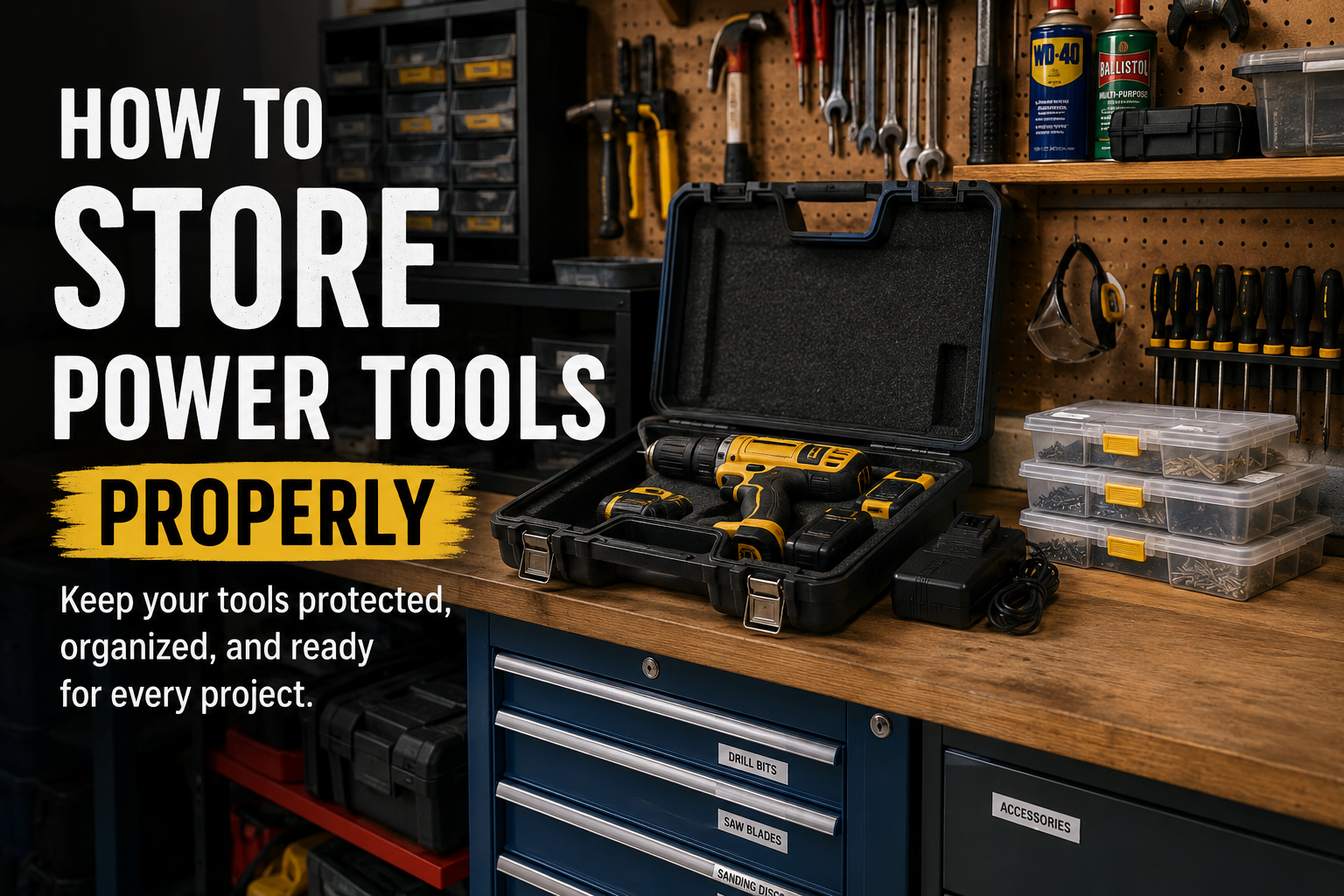 How to store power tools properly