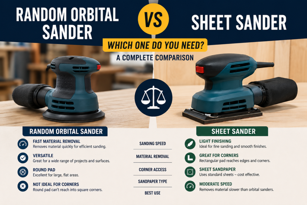 random orbital sander vs sheet sander