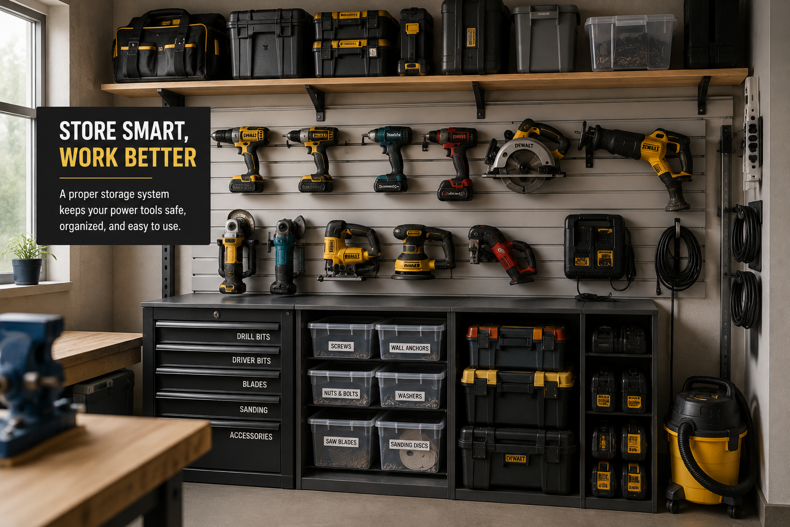 Store smart work better power tool organization