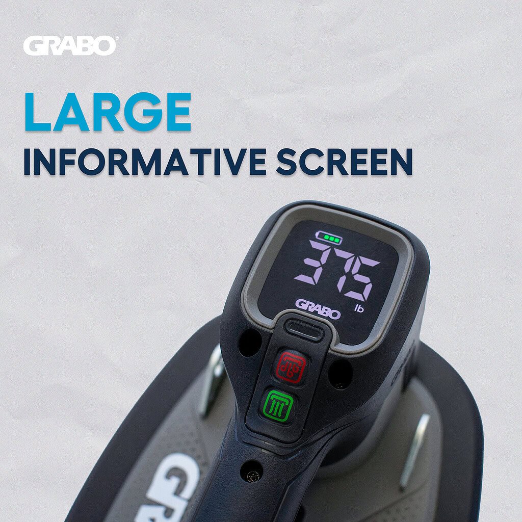 GRABO Pro Brushless LED display and suction controls
